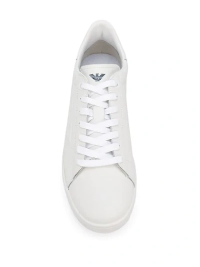 Shop Ea7 Logo Low-top Sneakers In White