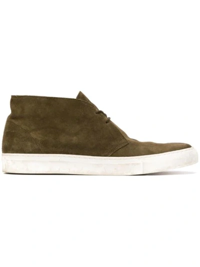 Shop Holland & Holland High-top Lace-up Shoes In Green