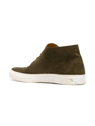Shop Holland & Holland High-top Lace-up Shoes In Green
