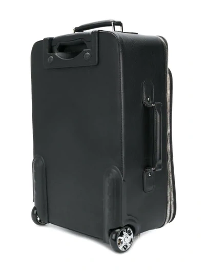 Shop Santoni Pebbled Suitcase - Black