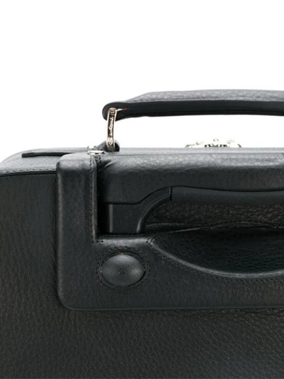 Shop Santoni Pebbled Suitcase - Black