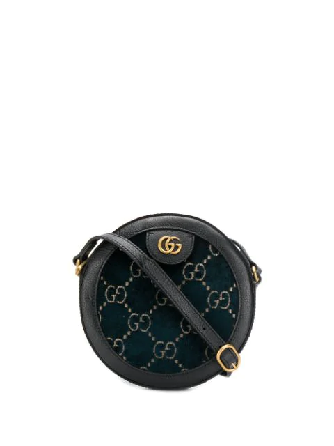 gg velvet round shoulder bag