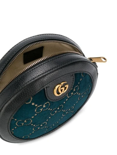 Shop Gucci Gg Velvet Cross-body Bag In Blue