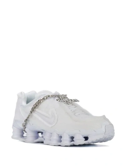 Shop Comme Des Garçons X Nike Shox Tl Sneakers In White