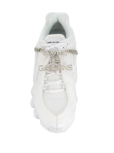 Shop Comme Des Garçons X Nike Shox Tl Sneakers In White