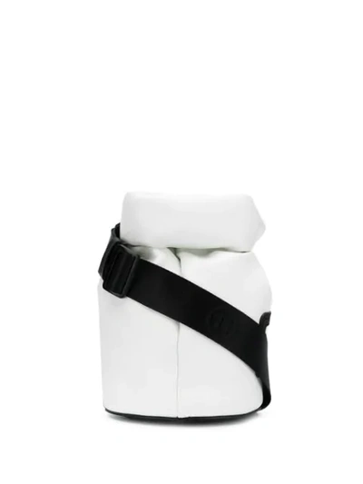 Shop Maison Margiela Logo Slot Shoulder Bag In White
