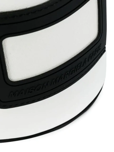 Shop Maison Margiela Logo Slot Shoulder Bag In White