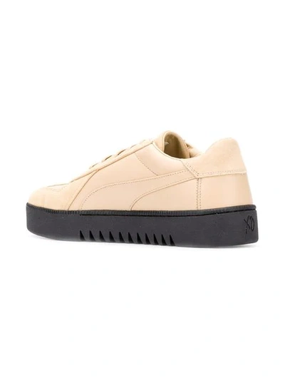 Shop Puma Platform Low Top Trainers In Neutrals