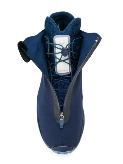 Shop Reebok Zipped Sneakers In Blue