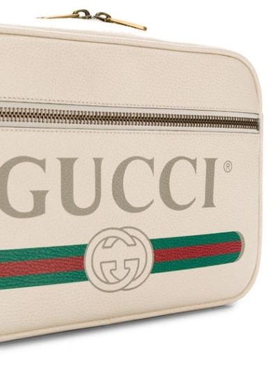 Shop Gucci Print Shoulder Bag In Neutrals