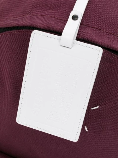 Shop Maison Margiela Stitching Detail Backpack In Purple