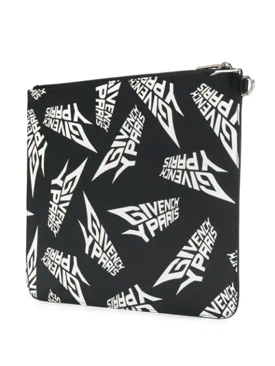 GIVENCHY LOGO PRINTED CLUTCH BAG - 黑色