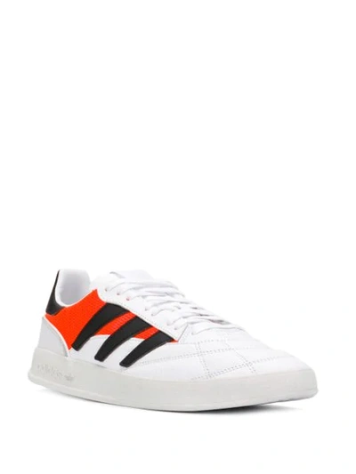 Adidas Originals Sobakov P94 Mesh & Leather Sneakers In White,orange |  ModeSens