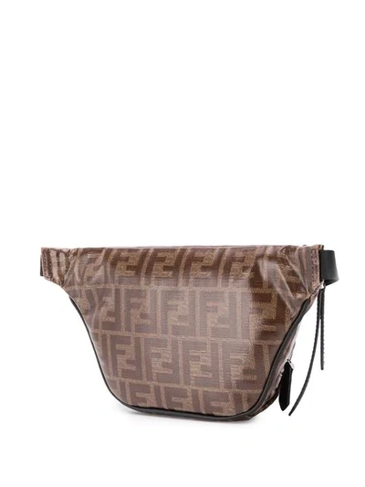 Shop Fendi Ff Monogram Belt Bag In Neutrals