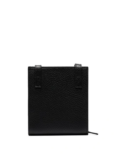 Shop Jacquemus Black Leather Logo Plaque Shoulder Bag