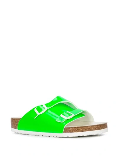 Shop Opening Ceremony X Birkenstock Fluro Patent Zurich Slides In Green