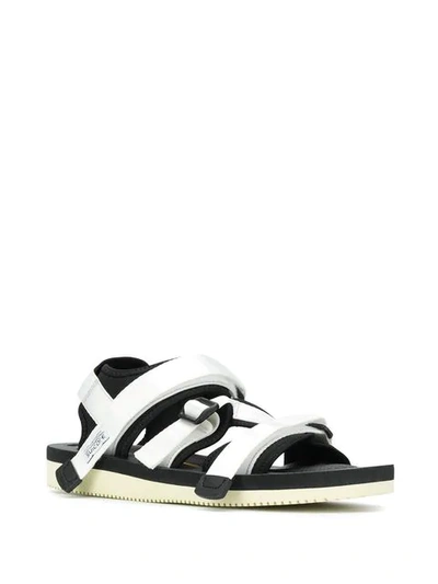 Shop Suicoke Touch Strap Sandals In White