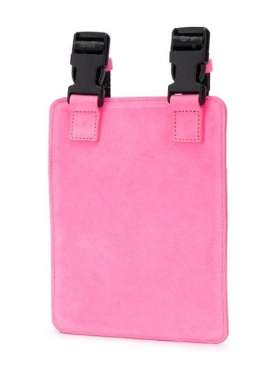 Shop Palm Angels Logo Messenger Bag In Pink