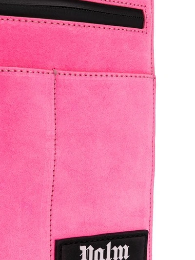 Shop Palm Angels Logo Messenger Bag In Pink