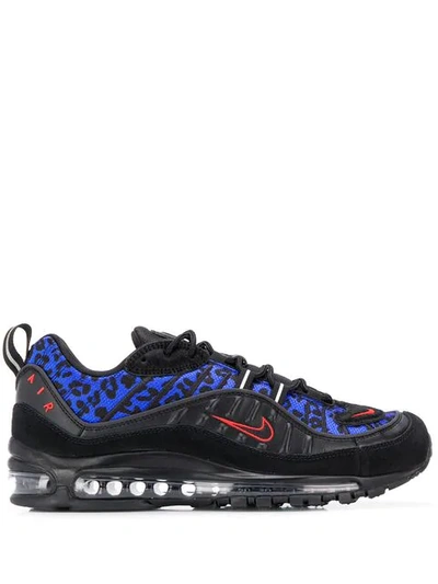 Shop Nike Air Max 98 Premium Animal Sneakers In Black