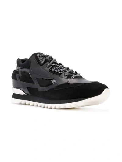Shop Les Hommes Disruptor Sneakers In Black