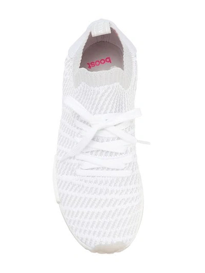 Shop Adidas Originals Nmd_r1 Stlt Primeknit Sneakers In White