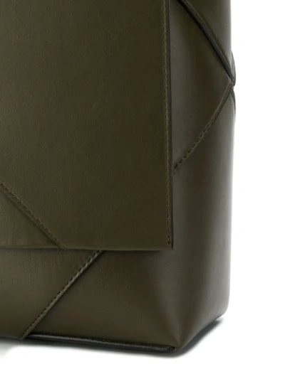 Shop Bottega Veneta Maxi Weave Messenger Bag In Green