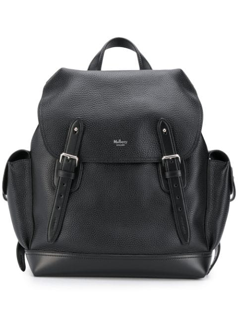 mulberry black leather backpack