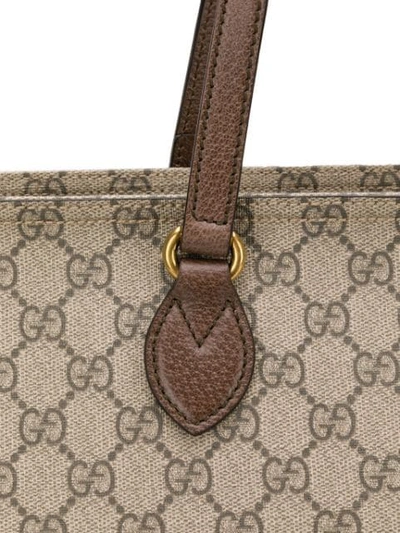 Shop Gucci Gg Monogram Tote Bag In Neutrals