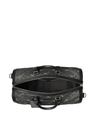 Shop Gucci Logo Print Duffel Bag In Black