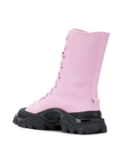 ADIDAS BY RAF SIMONS DETROIT HI-TOPS - 粉色