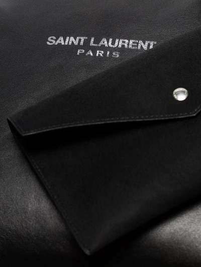 Shop Saint Laurent Teddy Logo-print Backpack In Black