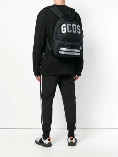 Shop Gcds Logo Printed Backpack - Black