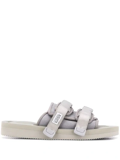 Shop Suicoke Touch Strap Open-toe Sandals In Grey