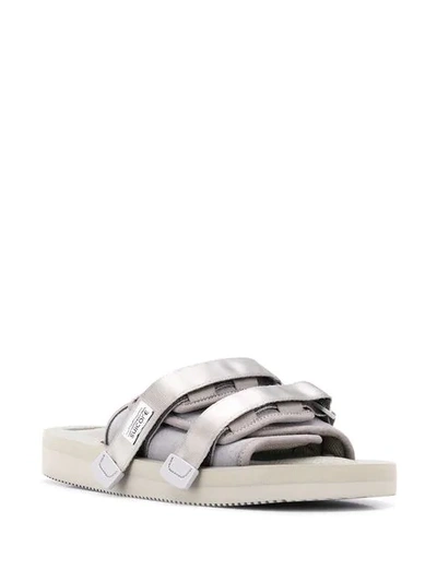 Shop Suicoke Touch Strap Open-toe Sandals In Grey