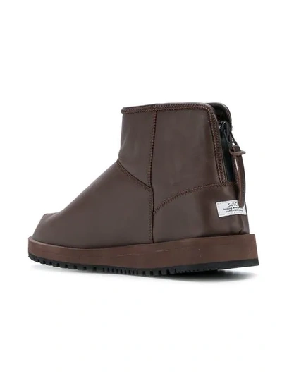 Shop Suicoke Tabi-toe Ankle Boots In Brown