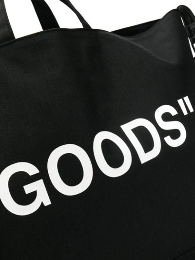 Shop Off-white Quote Print Tote In Black