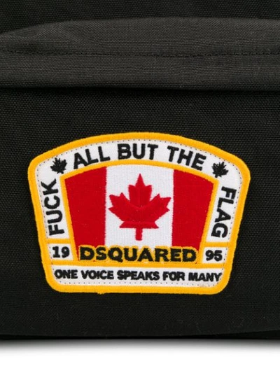 Shop Dsquared2 Dean & Dan Born In Canada Backpack In Black