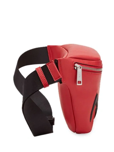 Shop Fendi Diabolic Eyes Belt Bag In F08lp-red+black+palladium