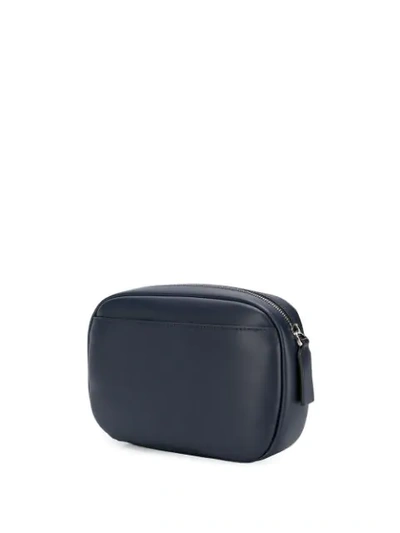Shop Valentino Logo Pouch Bag In Blue