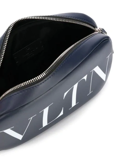 Shop Valentino Logo Pouch Bag In Blue