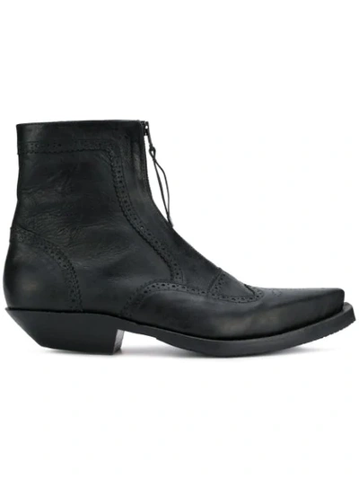 Shop Ktz Limited Edition Pointed Boots - Black