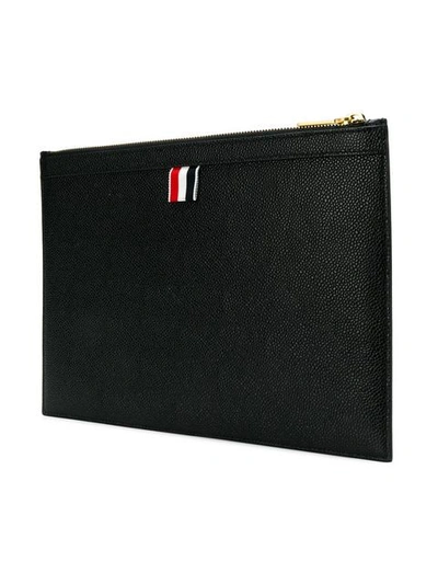 Shop Thom Browne Paper Label Small Tablet Holder In Black