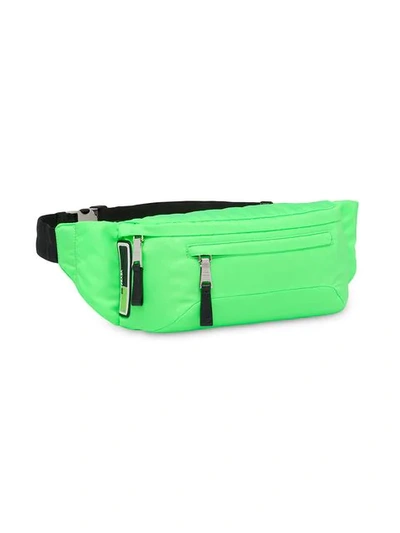 Shop Prada Neon Green Technical Fabric Belt Bag