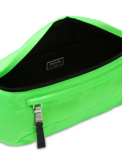 Shop Prada Neon Green Technical Fabric Belt Bag