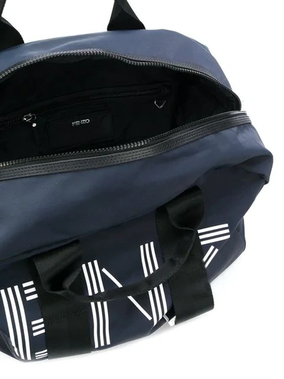 Shop Kenzo Logo Tote Bag In Blue