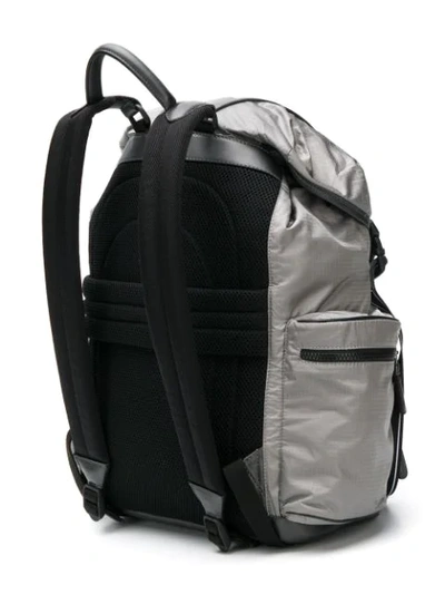 Shop Ermenegildo Zegna Xxx Buckled Backpack - Grey