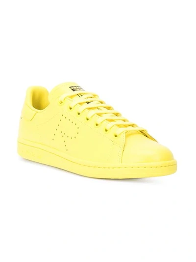 Shop Adidas Originals R Logo Stan Smith Sneakers In Yellow