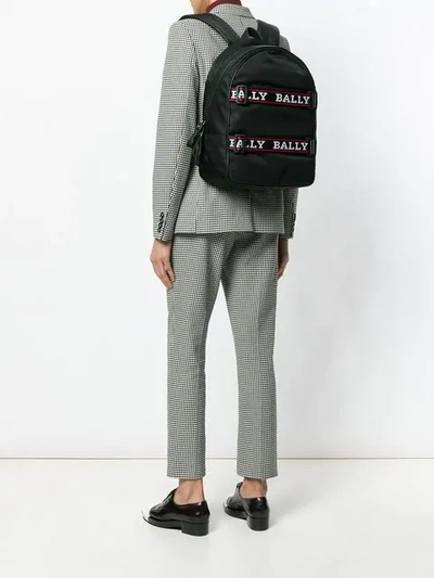 Shop Bally Flip Backpack In Black