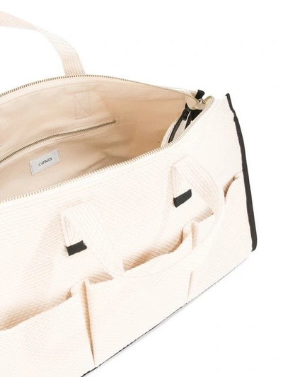 Shop Cabas Multi-pocket Tote Bag In White